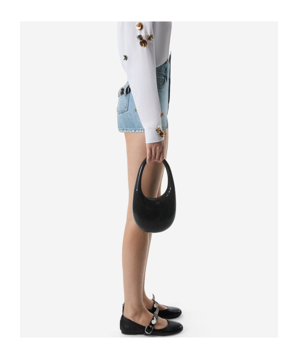 Coperni Disney X Crown Denim Short In Multicolor