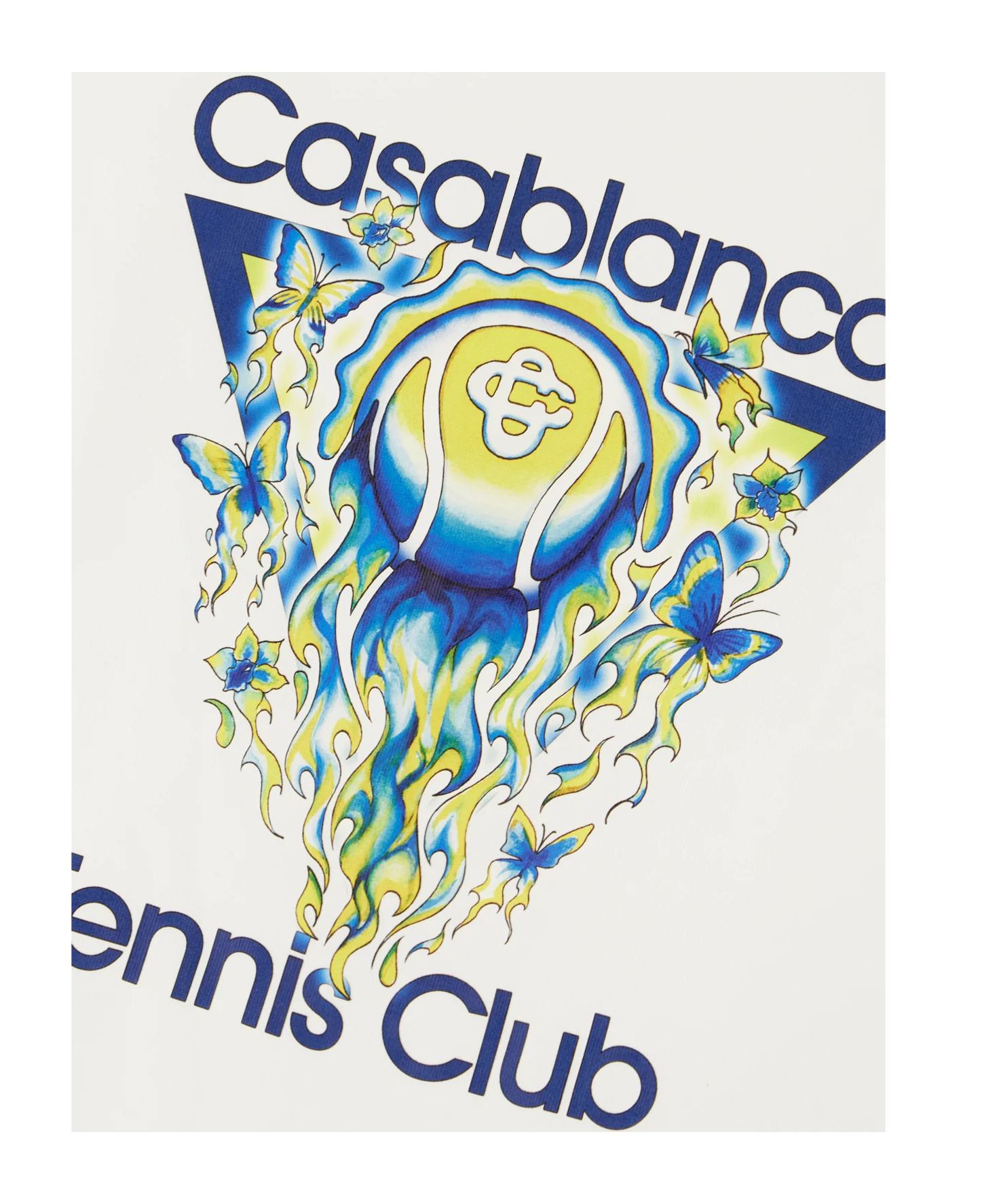 Casablanca Tennis Club Icon Graphic Crew Neck T-shirt In White