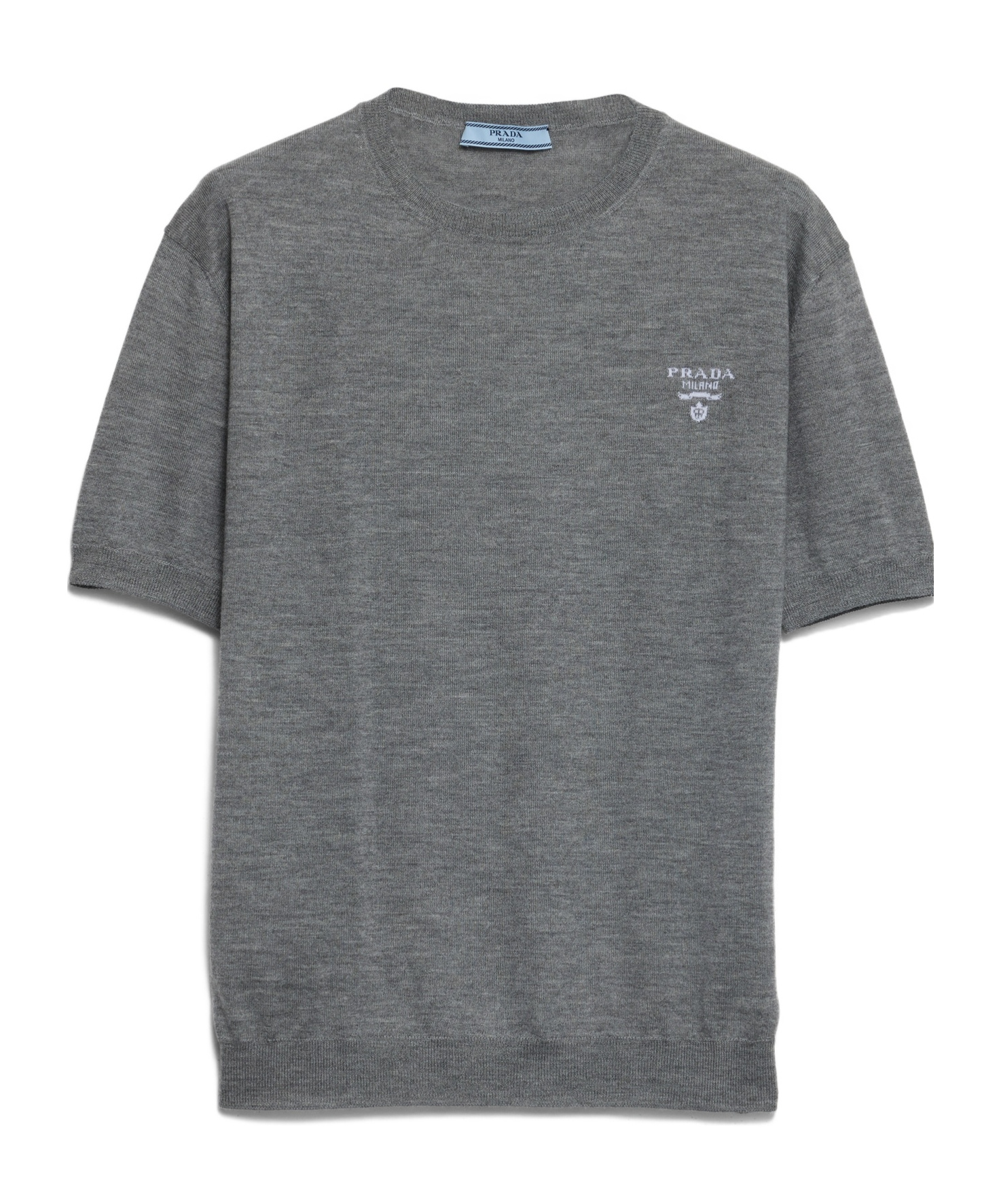 Prada Cashmere Crew-neck Sweater In Limestone Ash