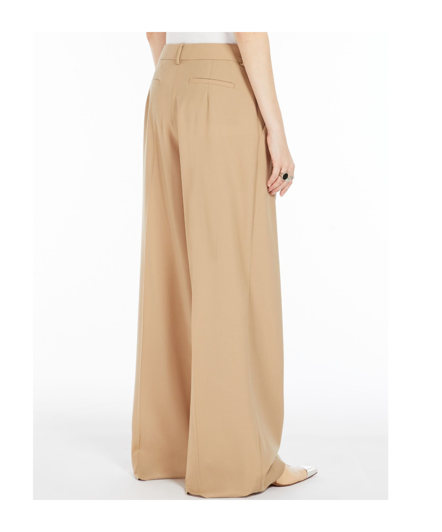 Sportmax Woman Pants Camel Size 10 Virgin Wool In Nude