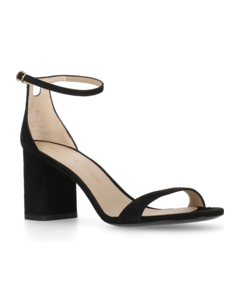 Stuart Weitzman 70mm Ankle-strap Block-heel Sandals In Black