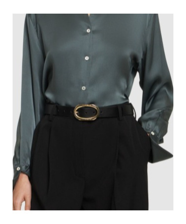 ANINE BING SIGNATURE LINK LEATHER BELT