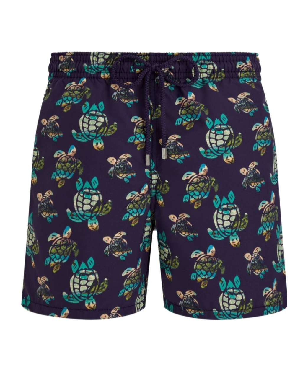 Vilebrequin Landscapes Turtles-print Swim Shorts In Black