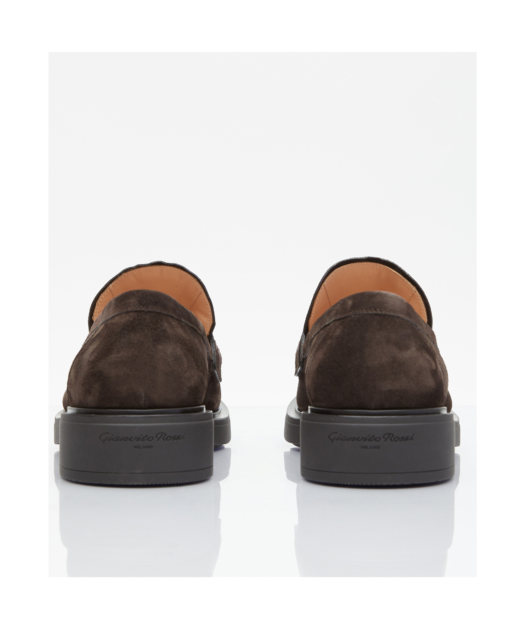Gianvito Rossi Harris Shearling-lined Suede Loafers In Black