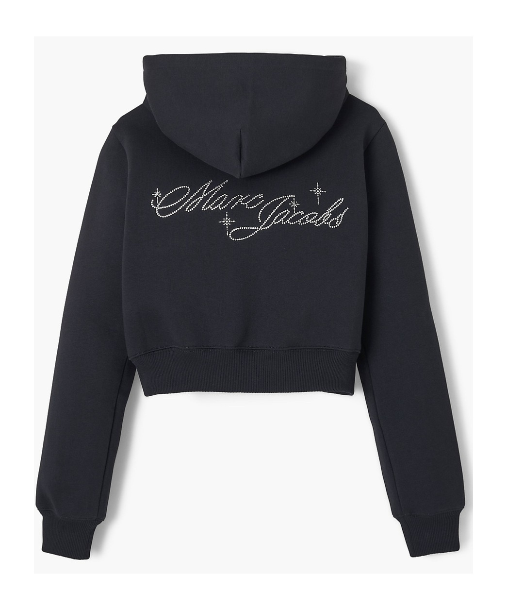 Marc Jacobs Black Charm Cropped Hoodie In Black
