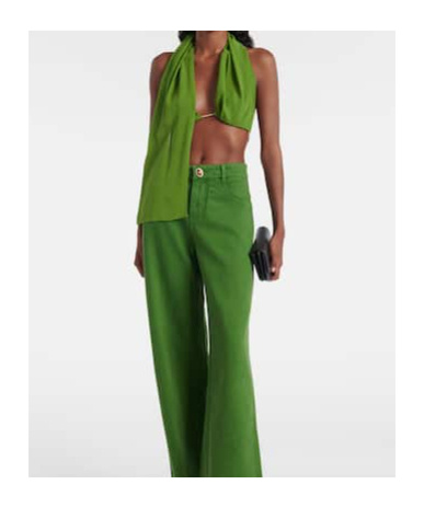 Christopher Esber Backless Blouse In Green