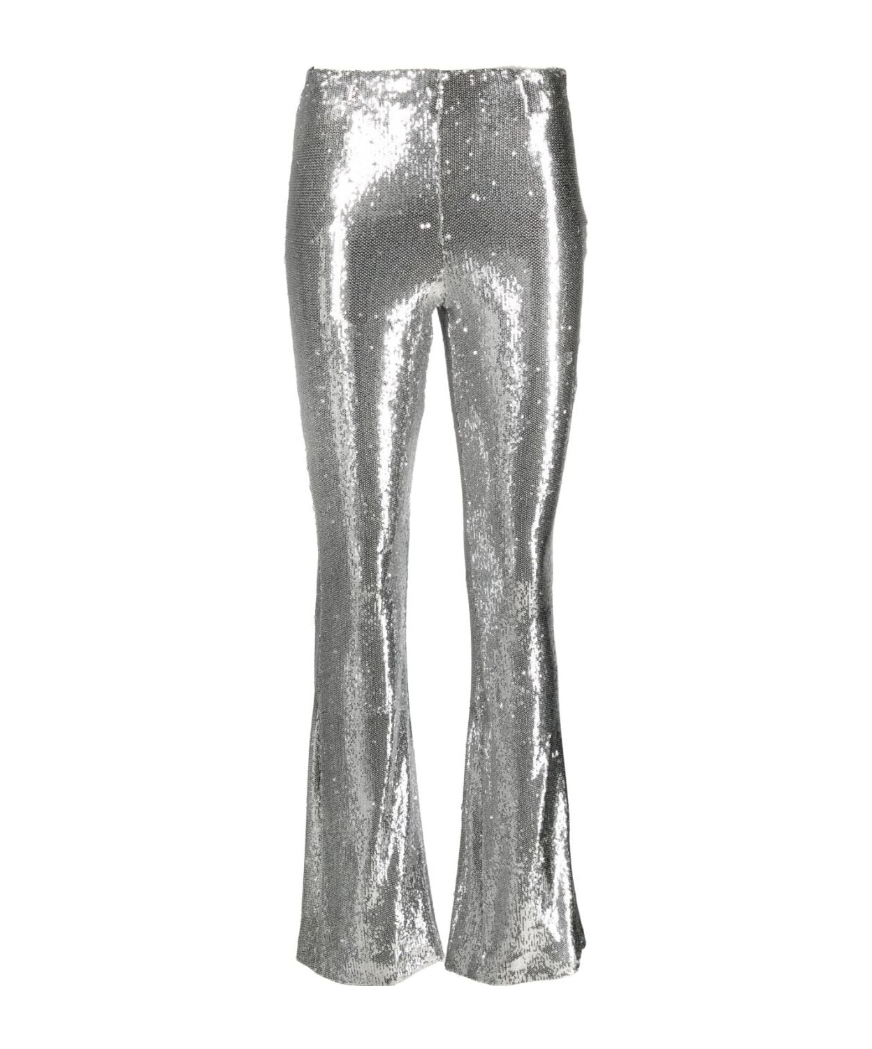 Philosophy Di Lorenzo Serafini High-waisted Flared Sequinned Trousers In Gray