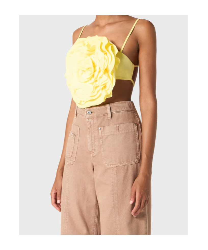 Blumarine Thin Shoulder Strap Sling In Yellow