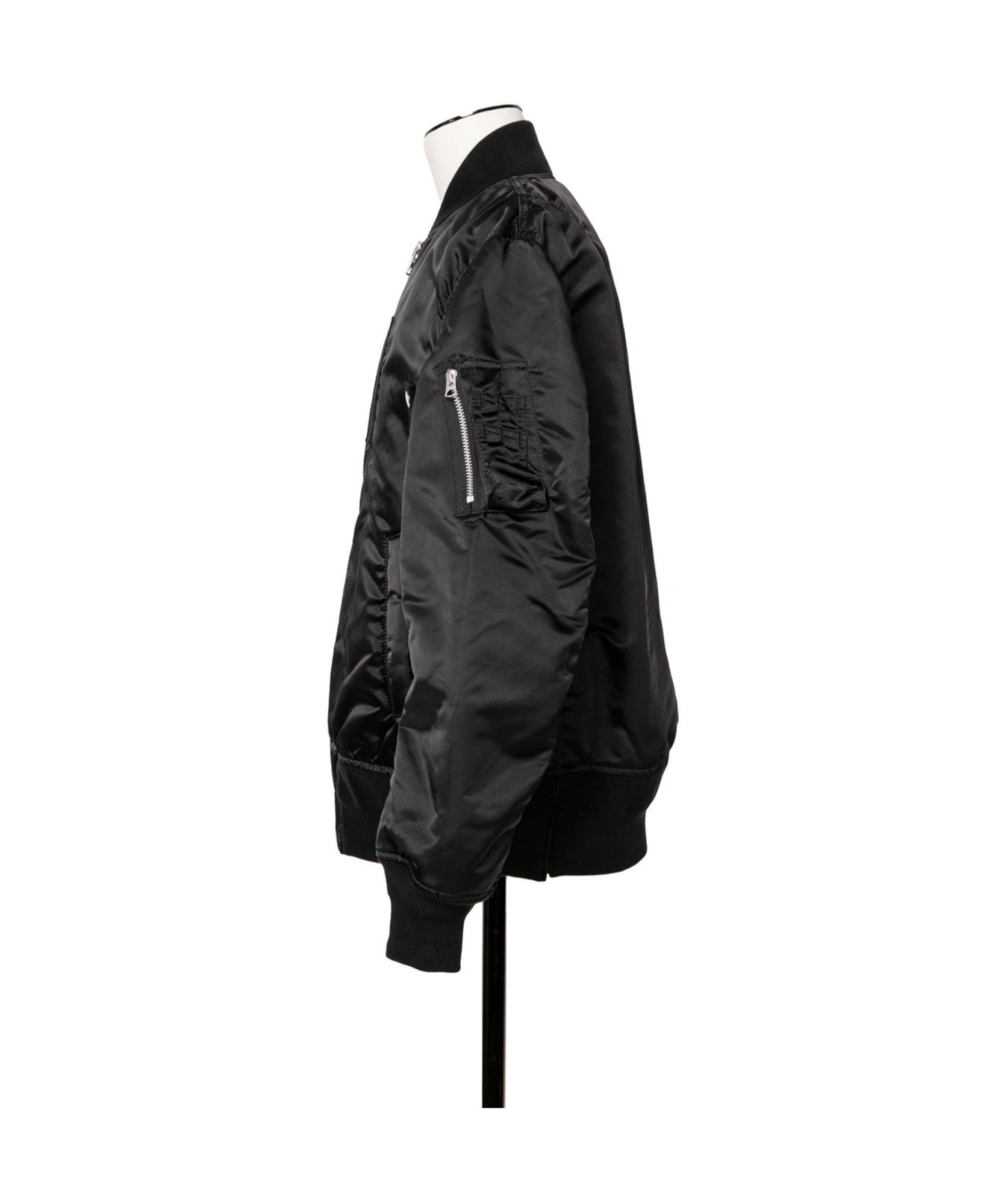 Sacai Zip-up Bomber Jacket In Black