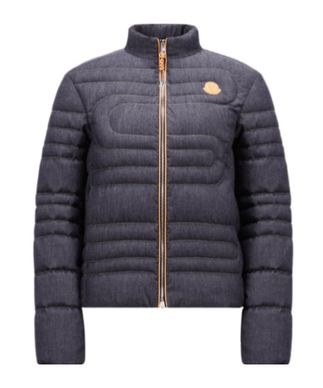 Moncler Long-sleeved Short Down Jacket In Black