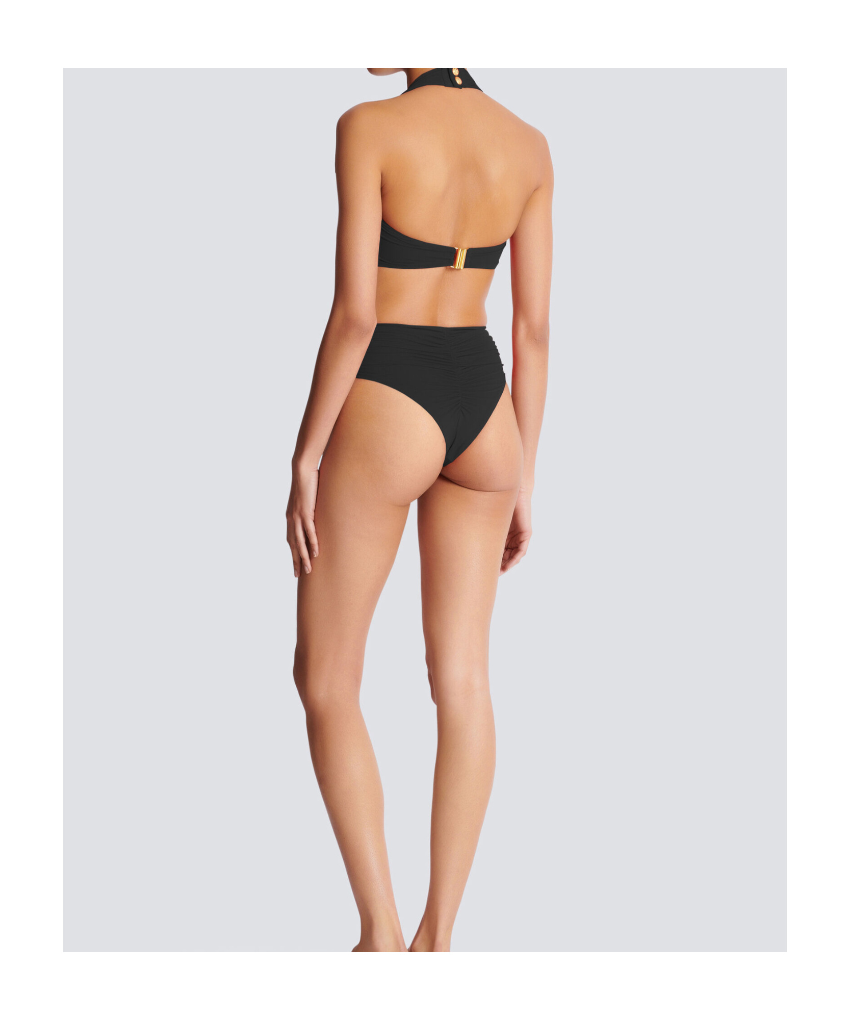 Balmain Plain Two-piece Swimsuit In Green