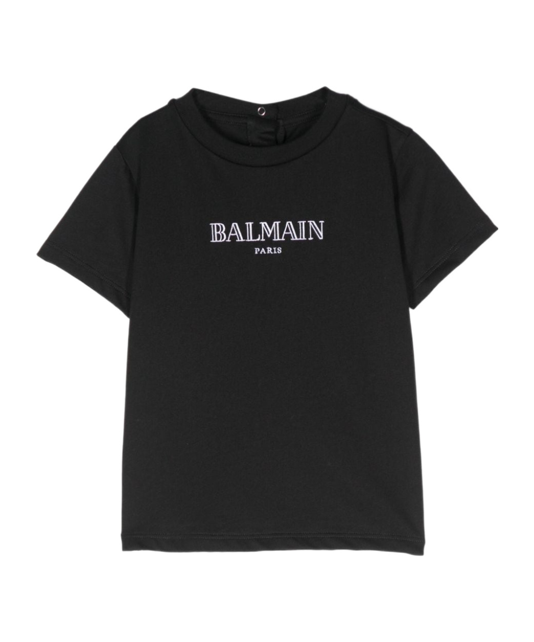 Balmain Logo-embroidered T-shirt In Black