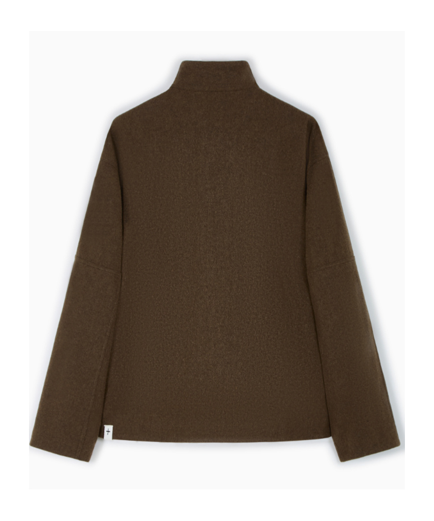 Jil Sander High Collar Casual Jacket In Green