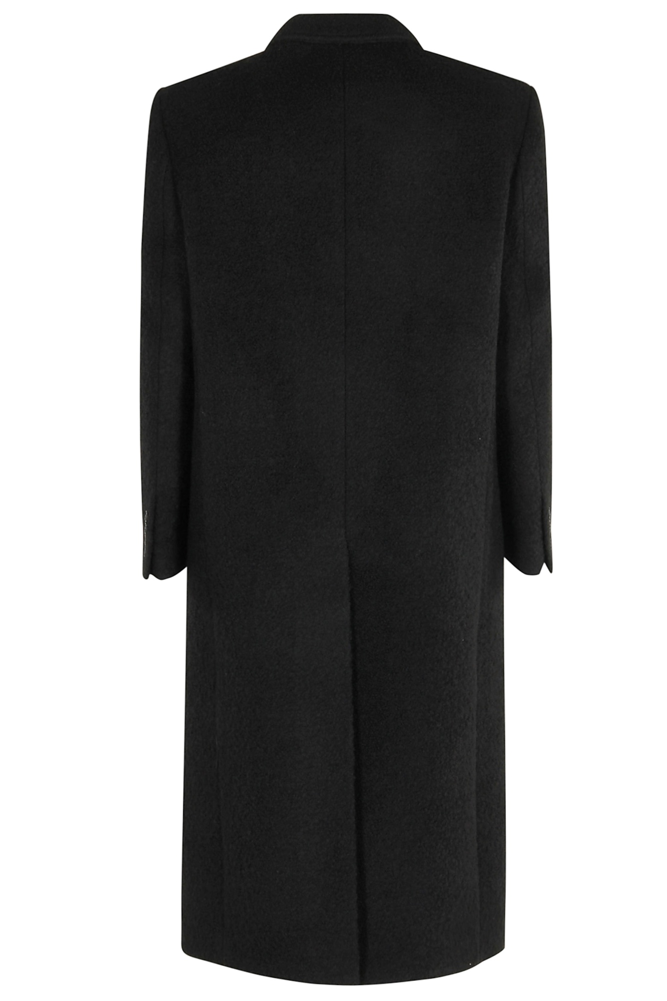 Dunst Unisex 2-way 3 Button Boucle Wool Coat In Black