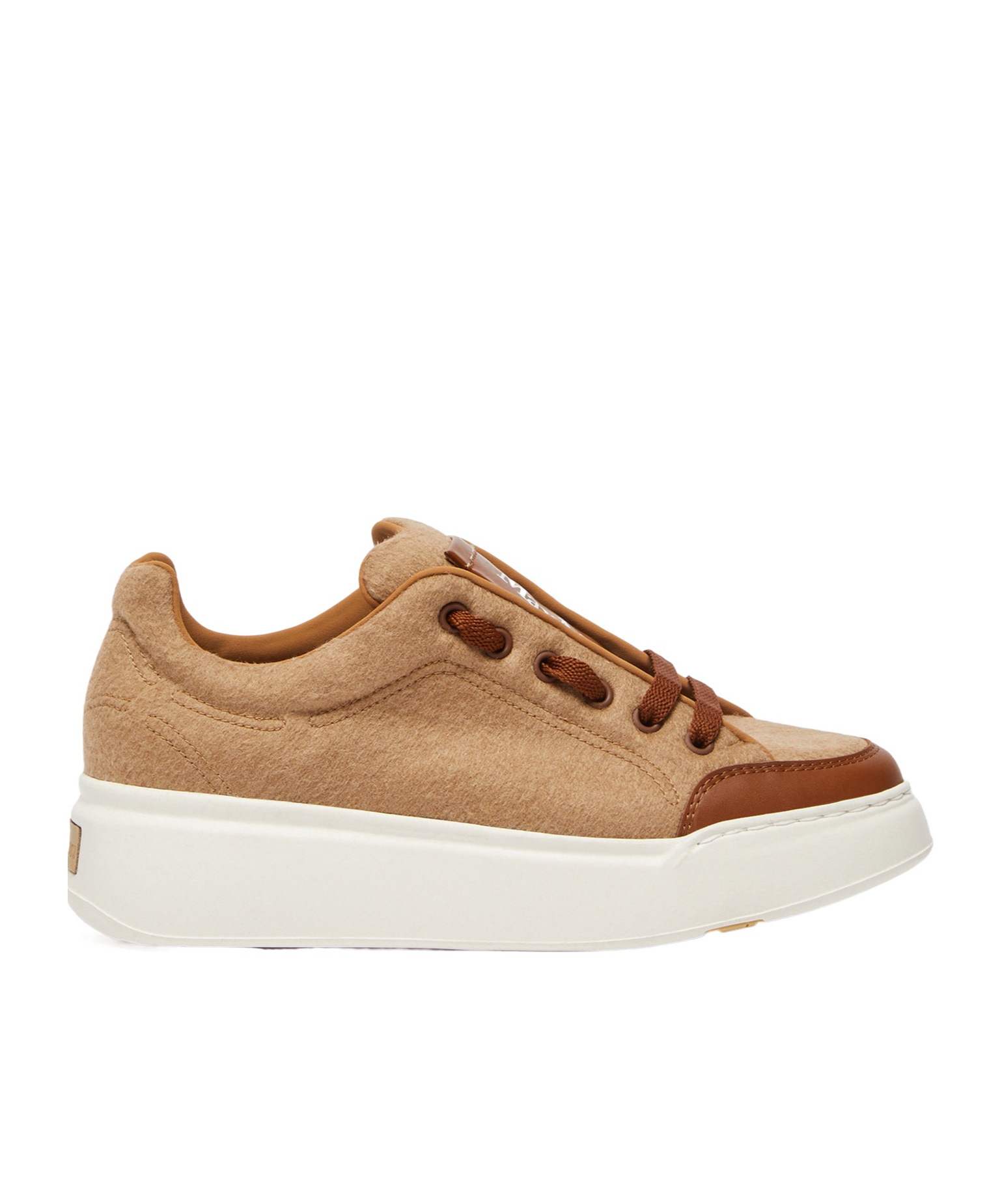 Max Mara Water-repellent Cashmere Sneakers In Brown