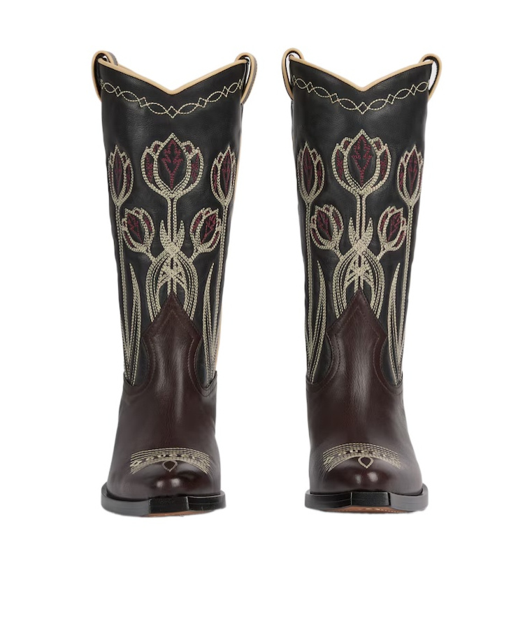 Gucci Women's Boot With Embroidery In Black
