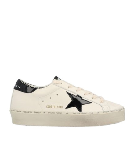 Golden Goose Leather Hi Star Sneakers In White