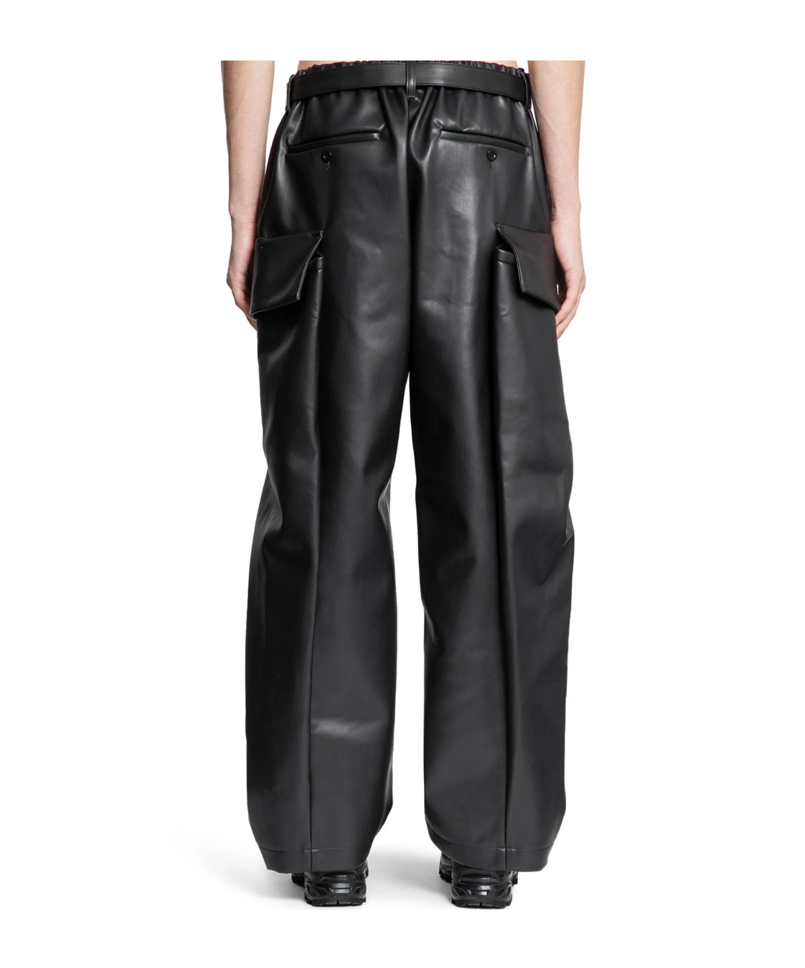 Sacai Belt Loop Casual Pants In Black