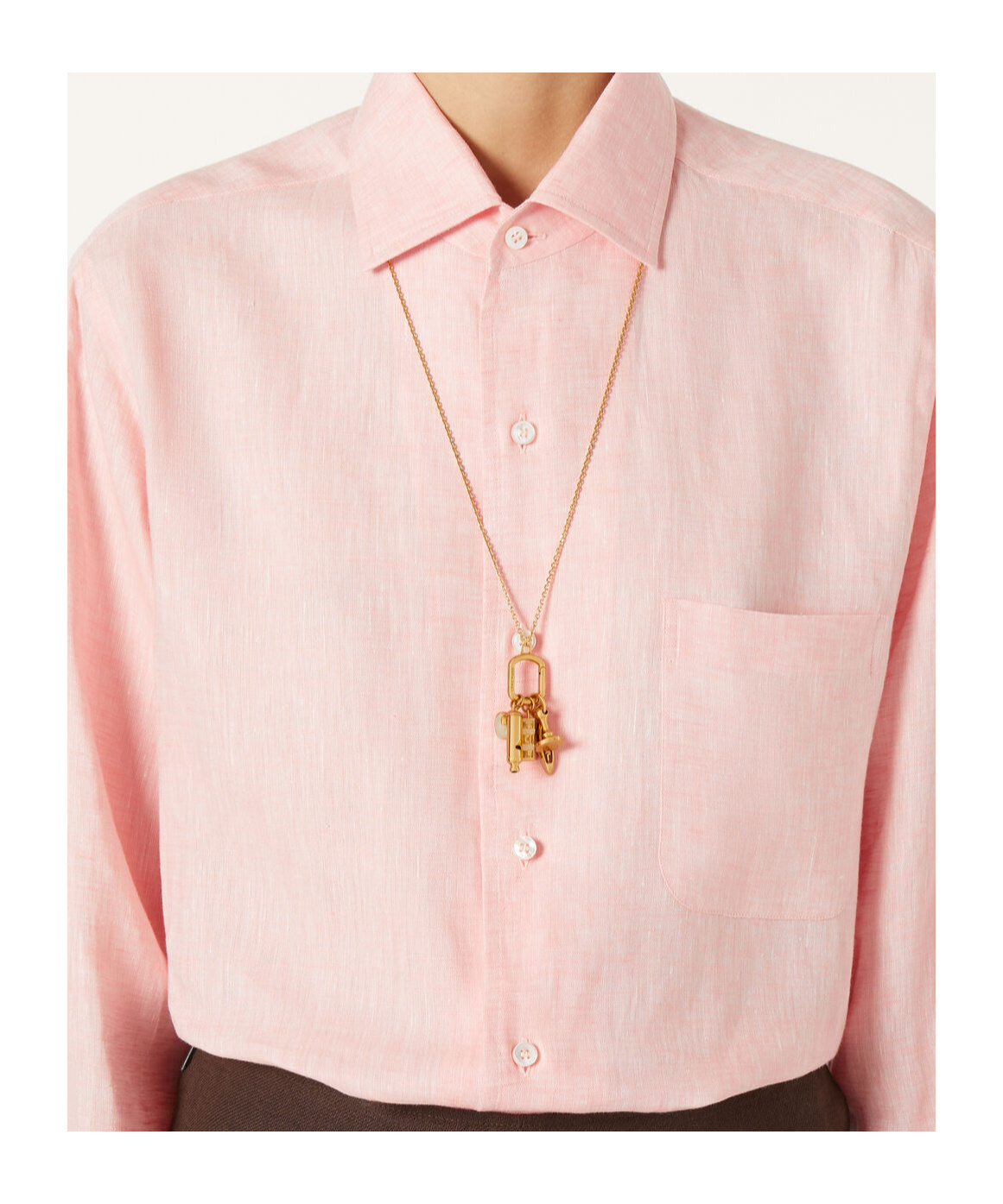 Loro Piana André Shirt In Peach Pink