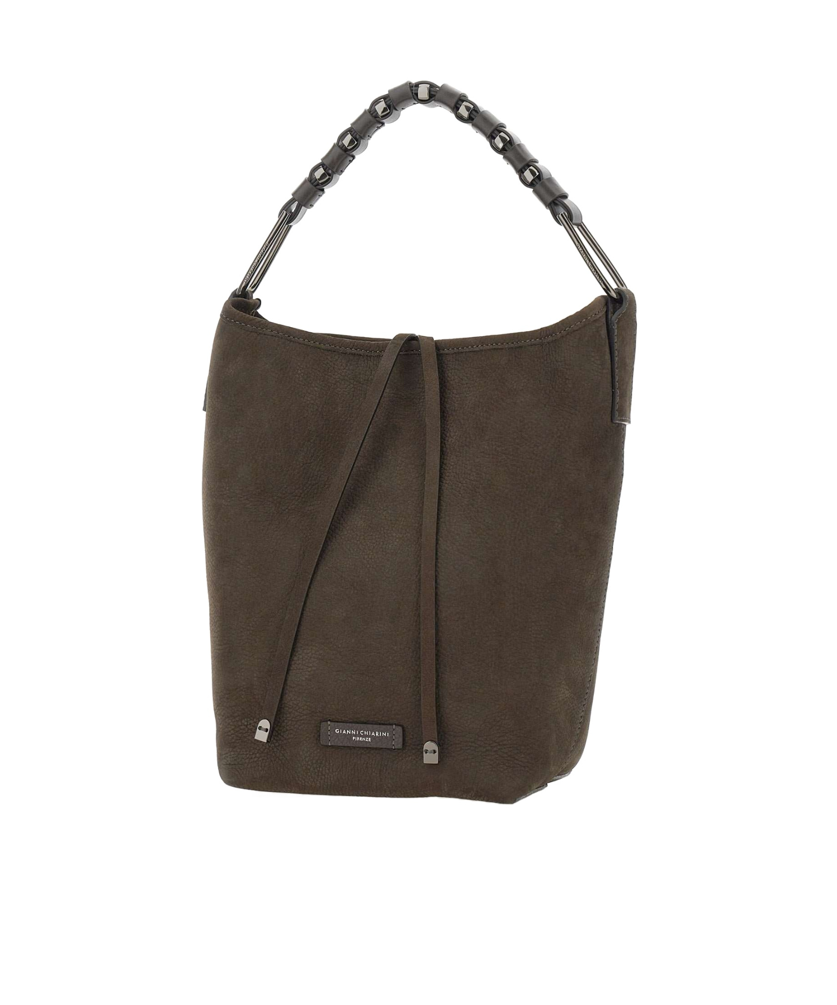 Gianni Chiarini Logo Patch Shoulder Bag In Green