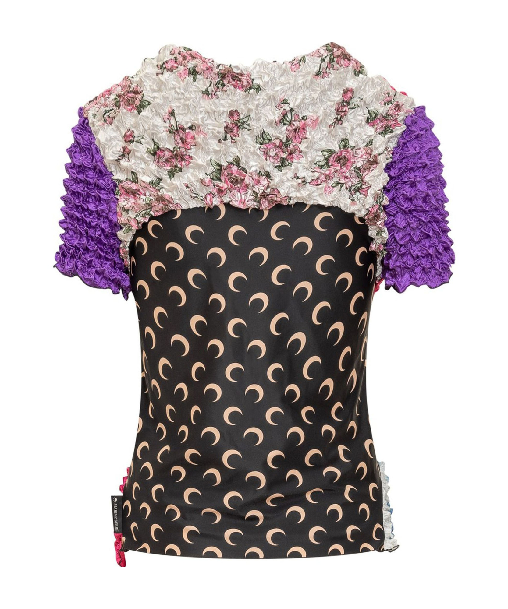 Marine Serre Popcorn Patchwork T-shirt In Multicolor