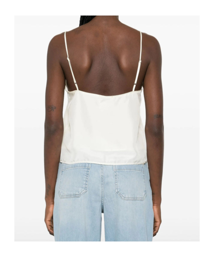 FORTE FORTE SILK TOP WITH CRYSTAL EMBELLISHMENT