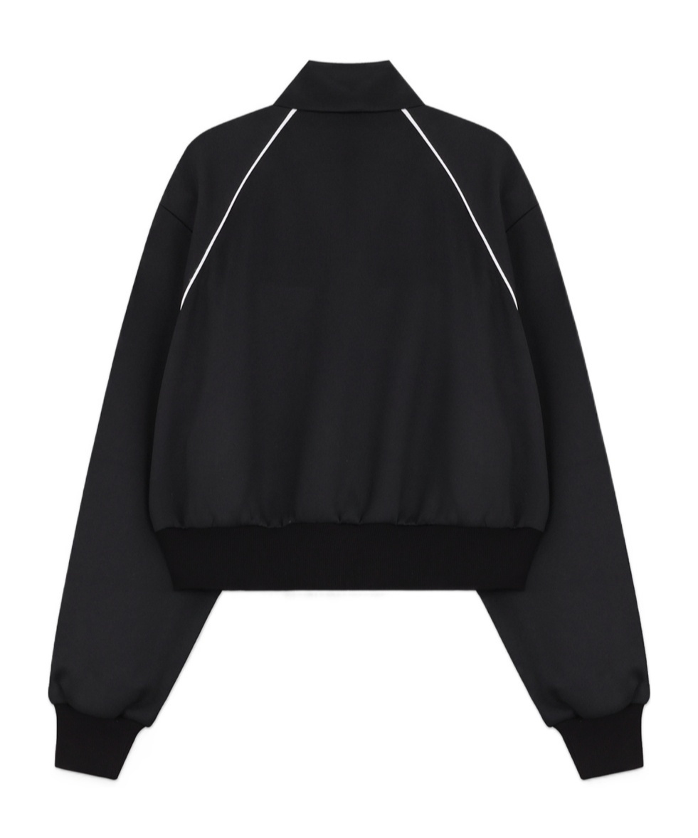 We11 Done Embroidery Stand-neck Jacket In Black