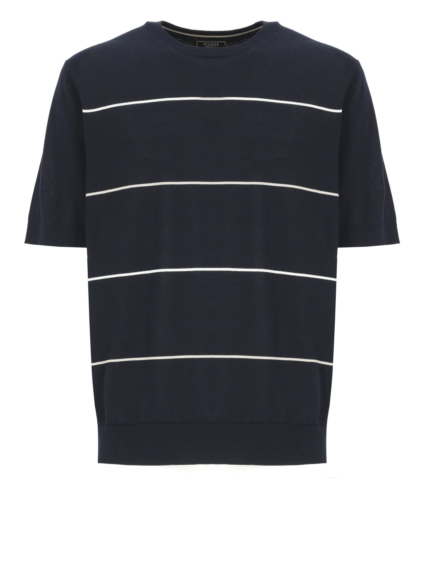 Peserico Short Sleeves Polo Shirt With Striped Pattern
