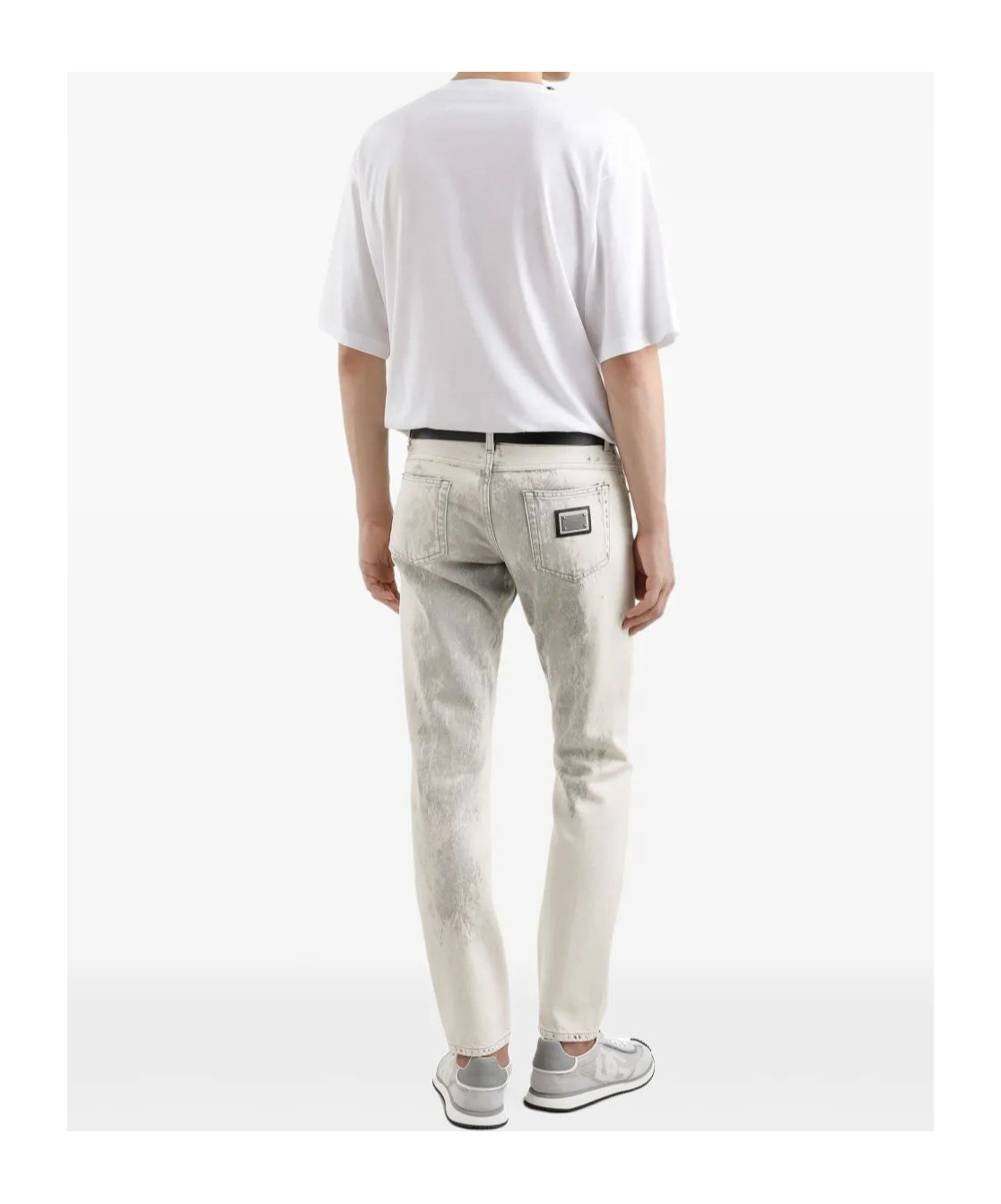 Dolce & Gabbana Belt Loop Denim Trousers In White