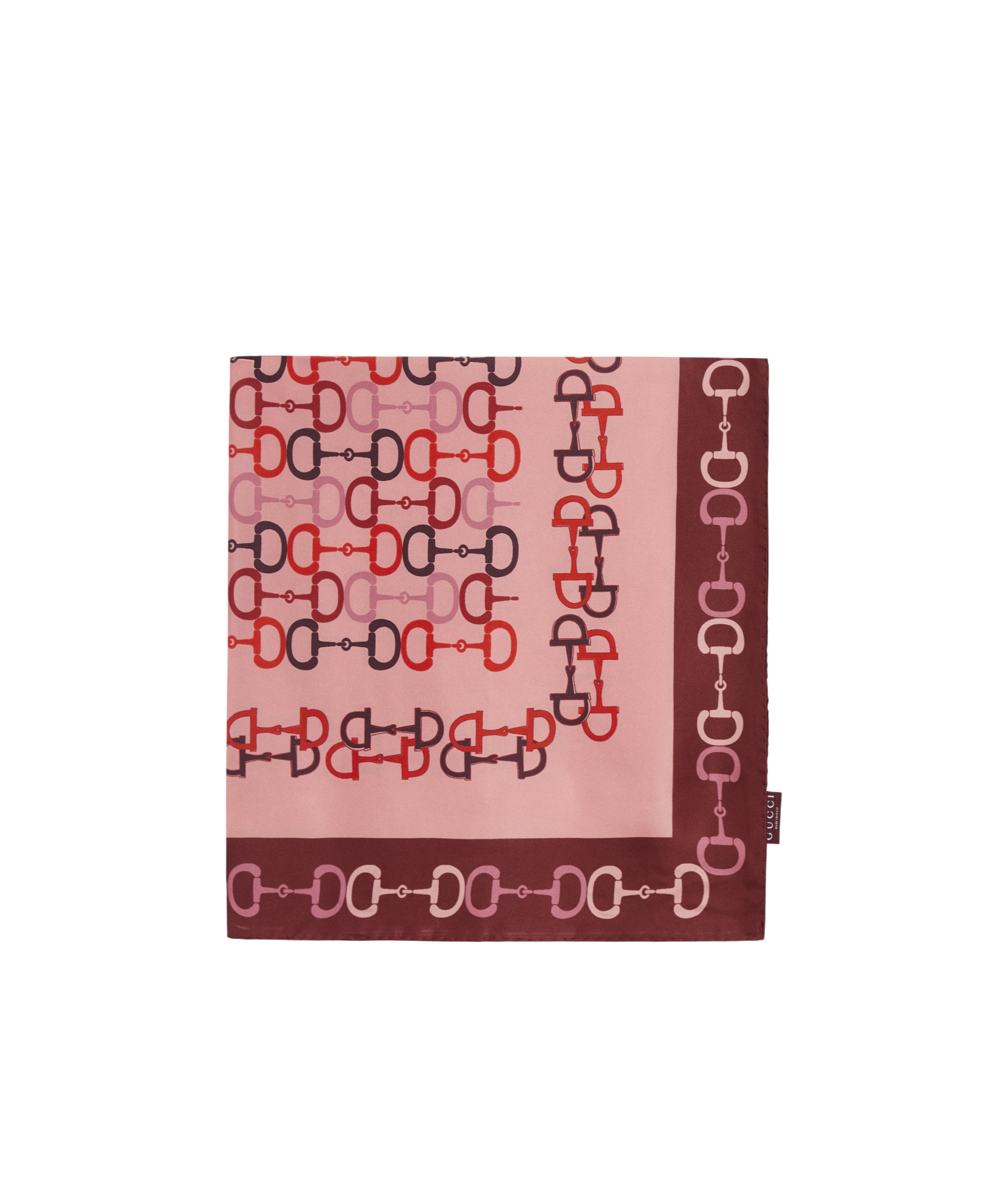 Gucci Pattern Silk Scarf In Pink