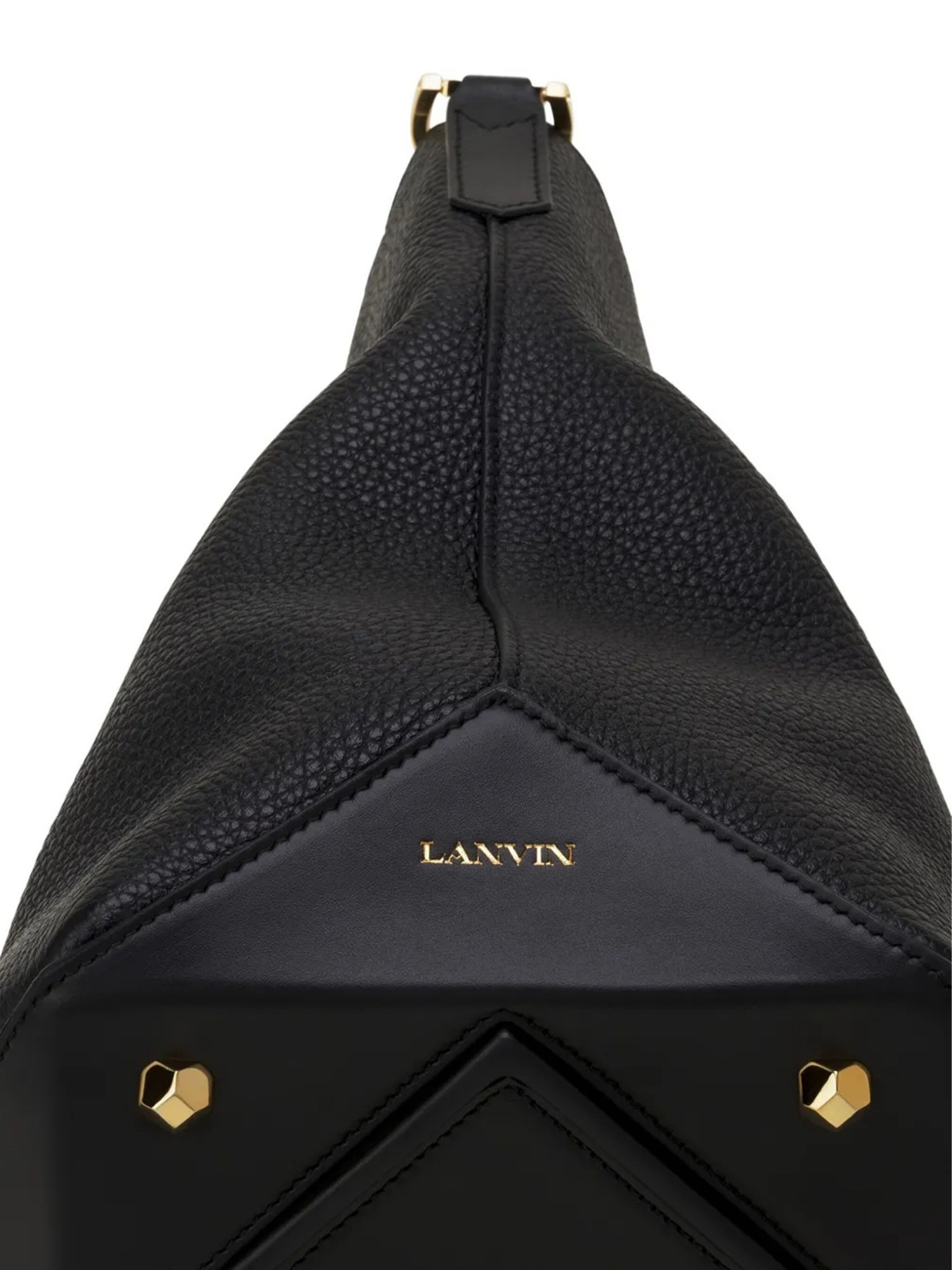 Lanvin Medium Bucket Bag Top Handle In Black