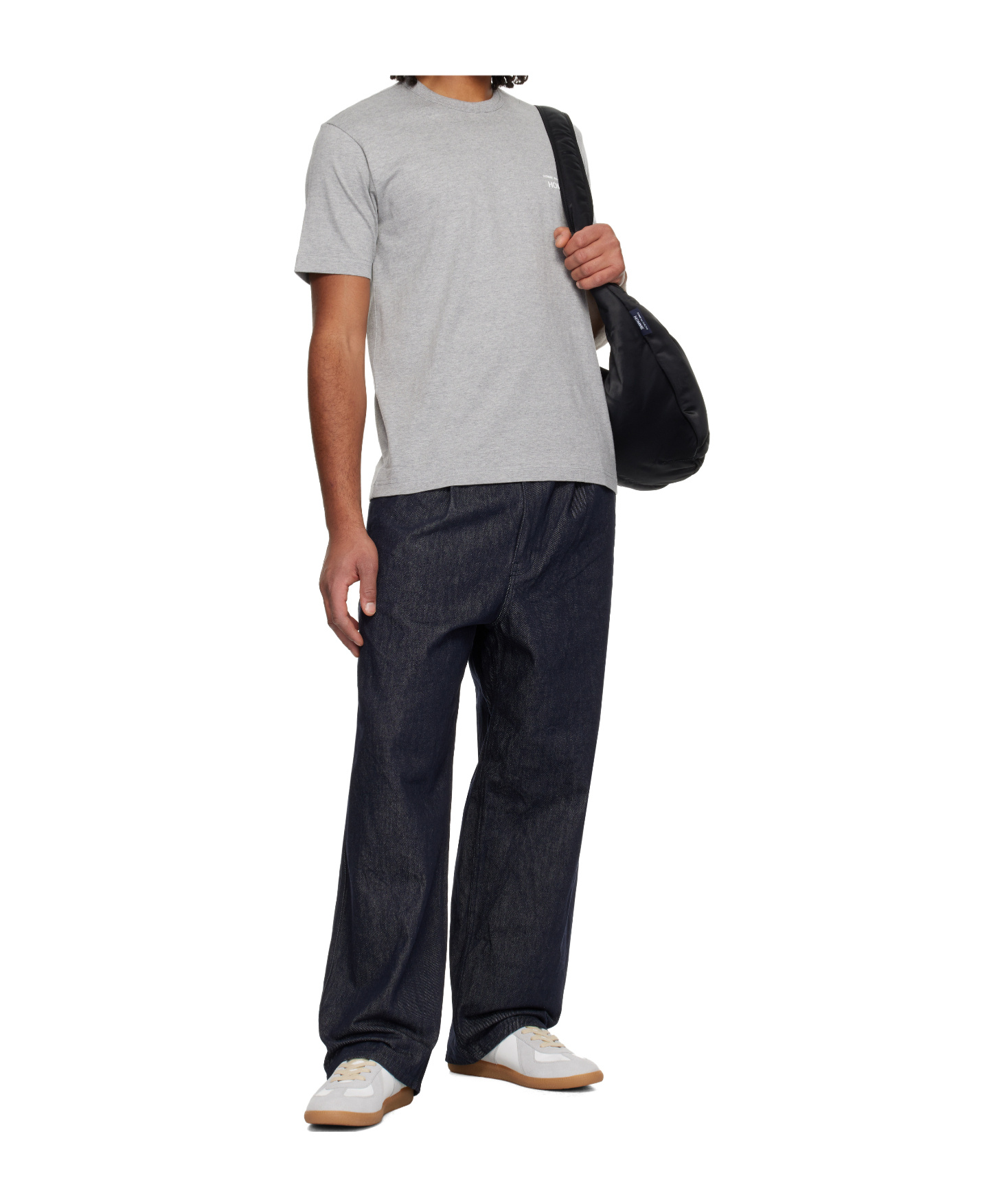 Comme Des Garçons Relaxed Fit Wide Leg Denim Trousers In Black