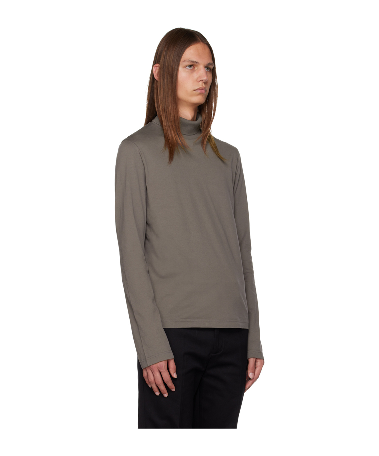 Shop Acne Studios High-necked Sweater In Gray