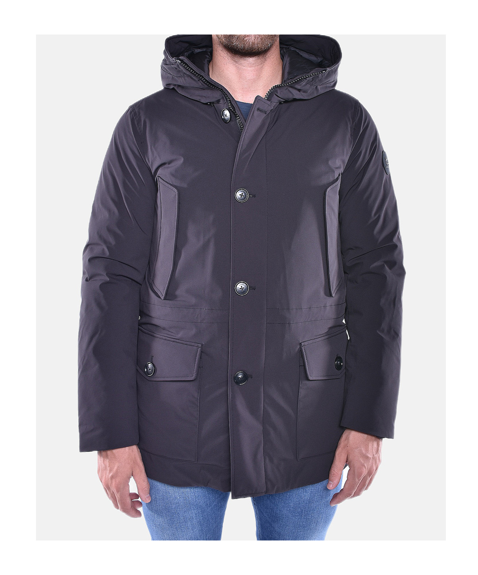Woolrich Arctic Stretch Down Parka In Black