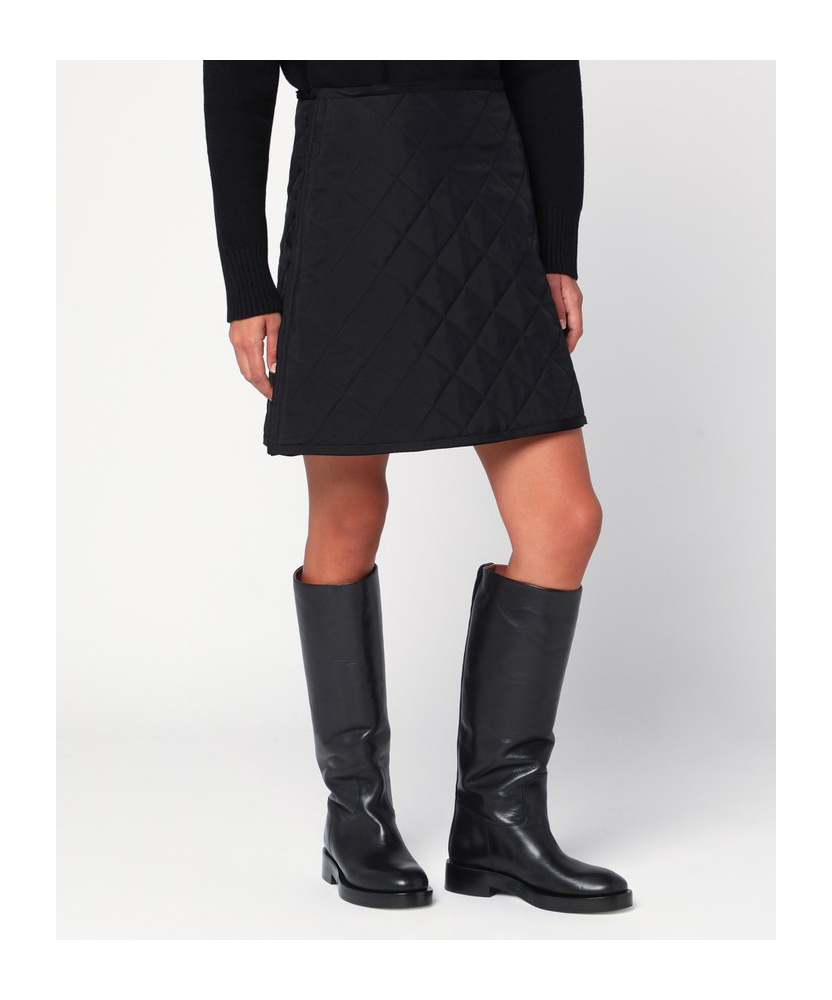 Jil Sander A-line Knee-length Quilted Skirt In Black