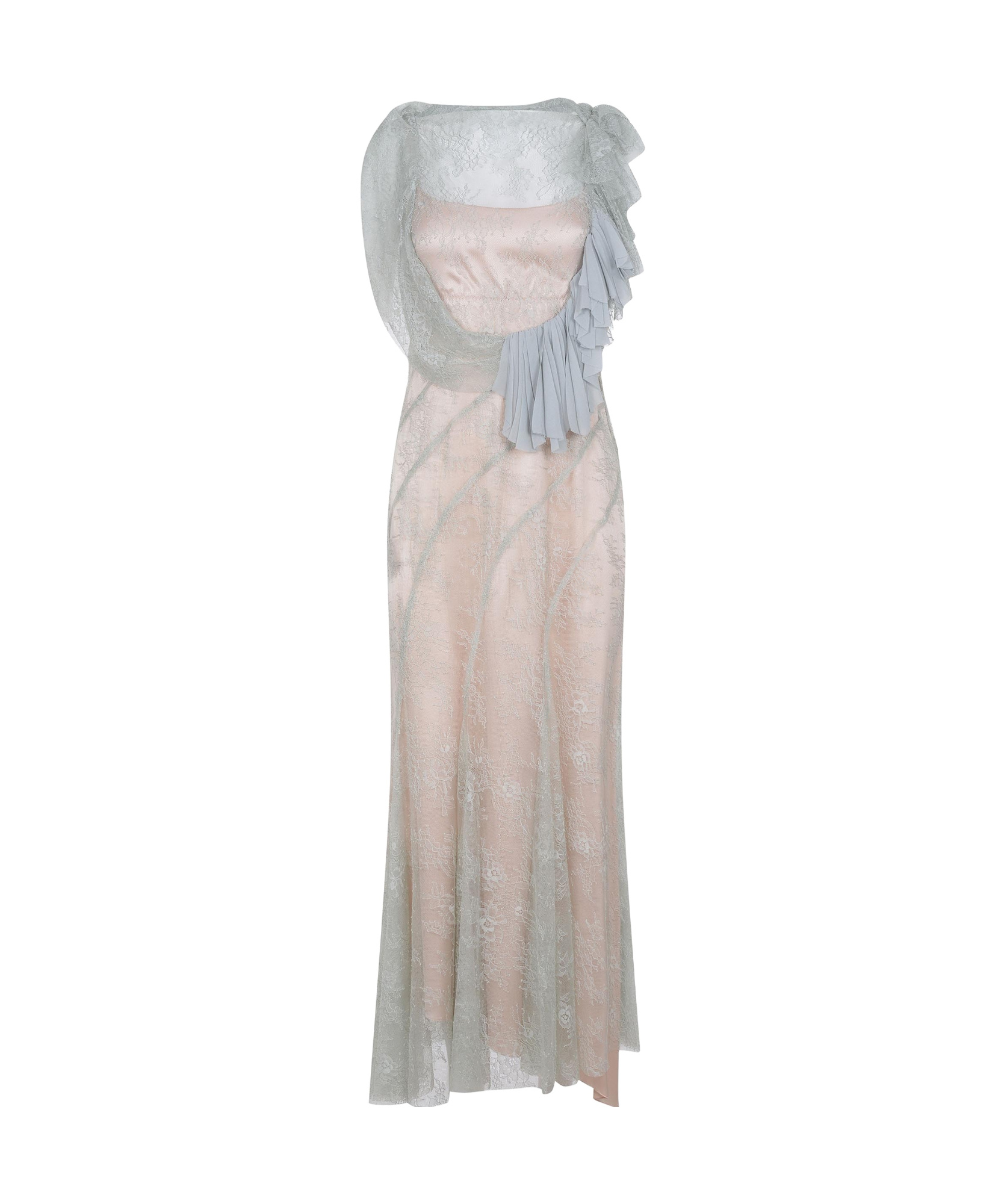 Alberta Ferretti Sleeveless Dress In Gray
