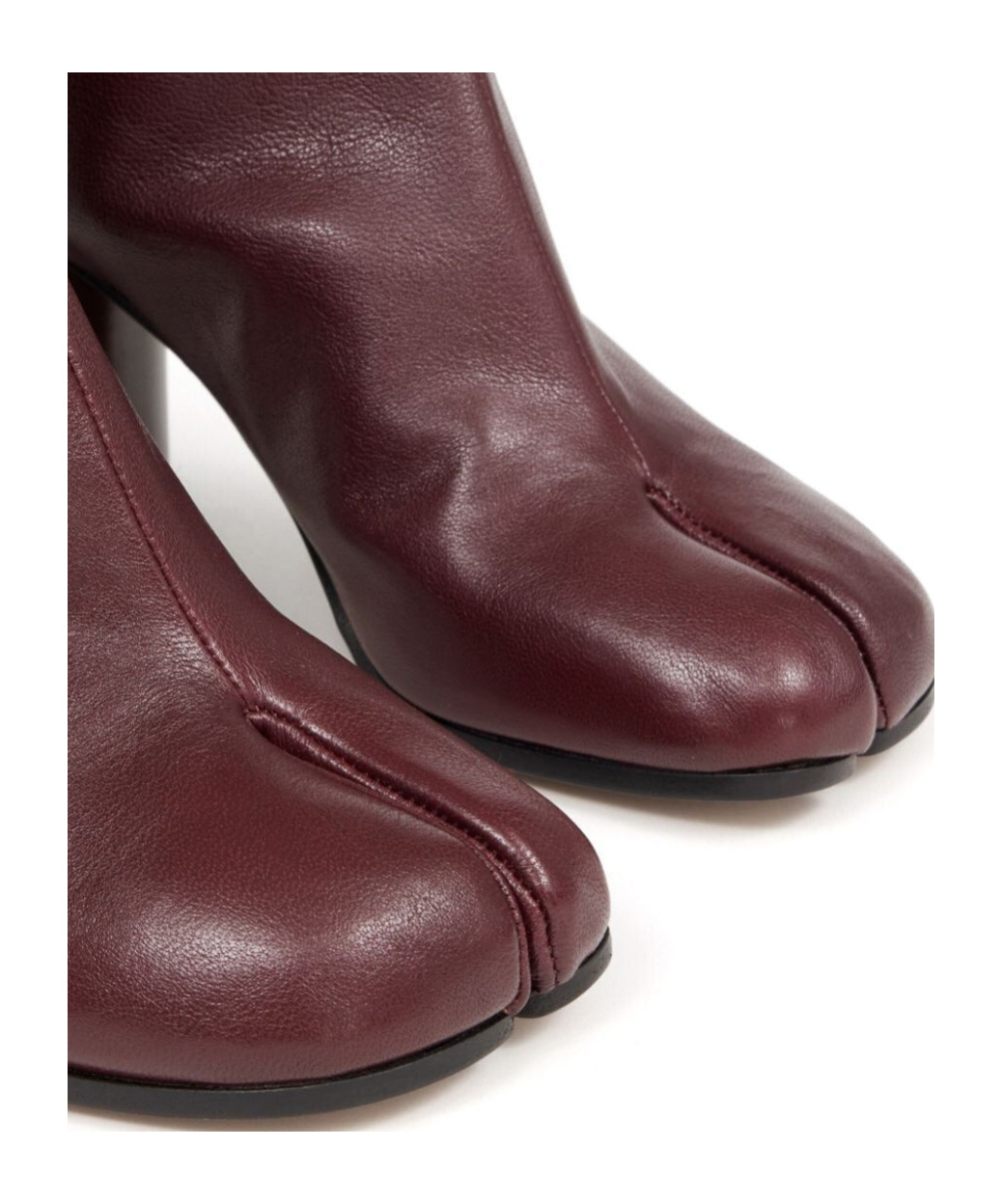 Maison Margiela Woman Ankle Boots Chocolate Brown Size 8 Soft Leather In Red
