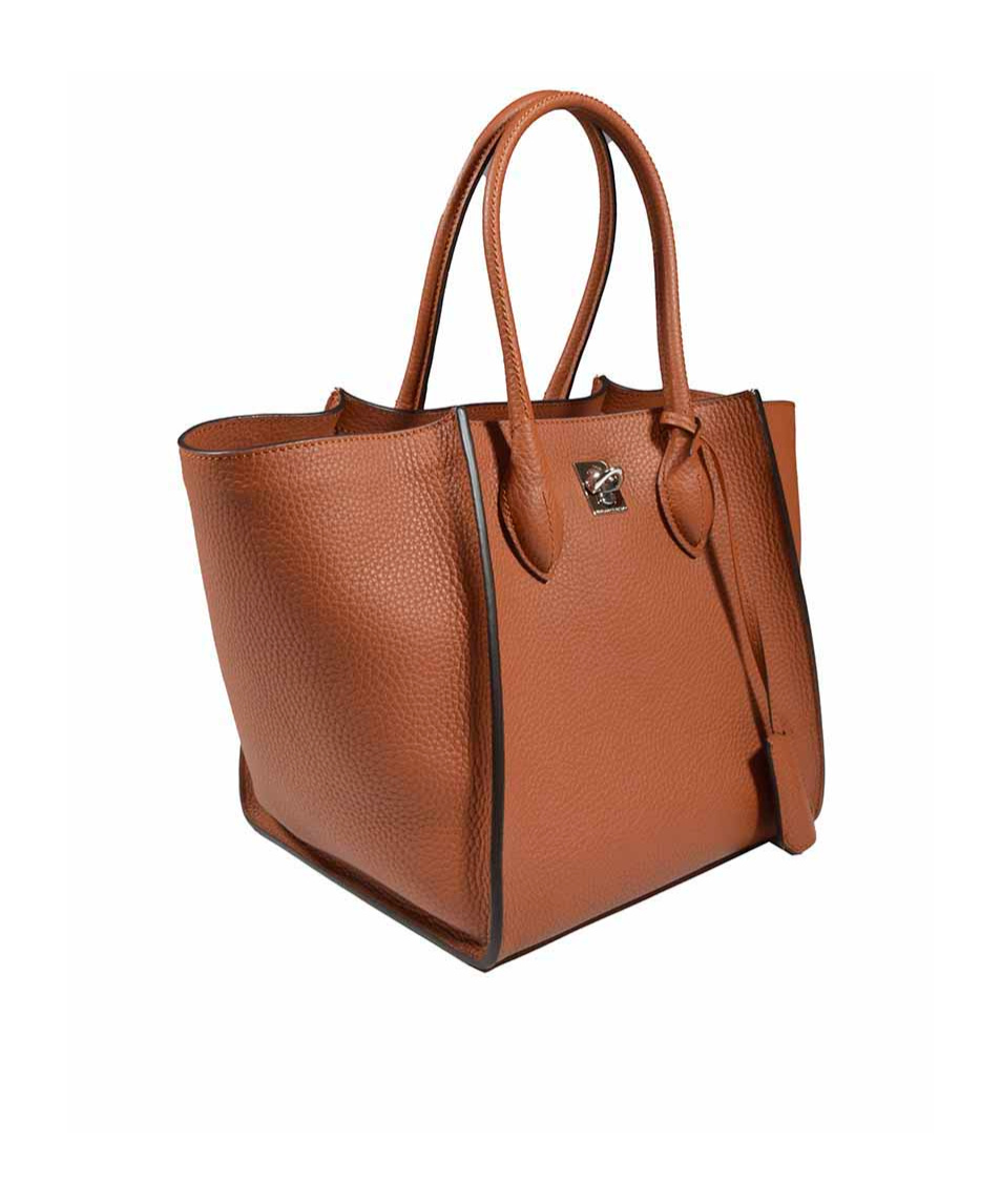 Ermanno Scervino Double Handle Shoulder Bag In Brown