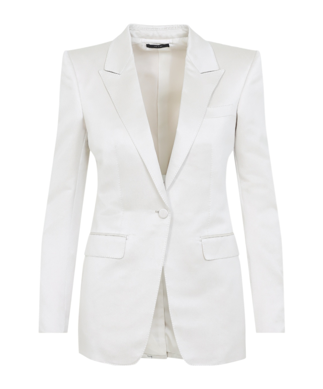 Tom Ford Tailored Jacket With Notched Lapels And Pockets In White