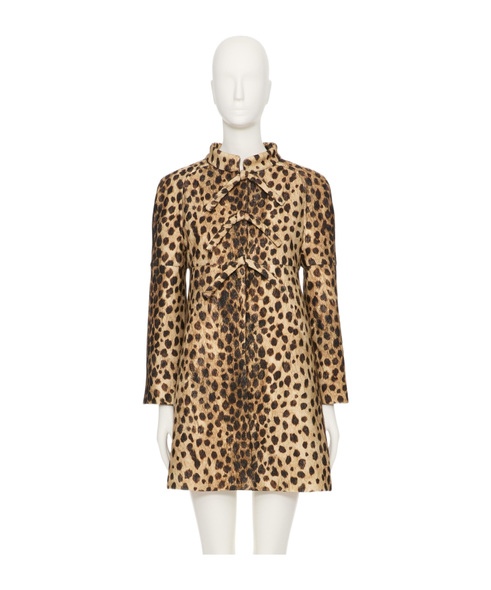 Valentino Long-sleeved Wool Coat In Nude