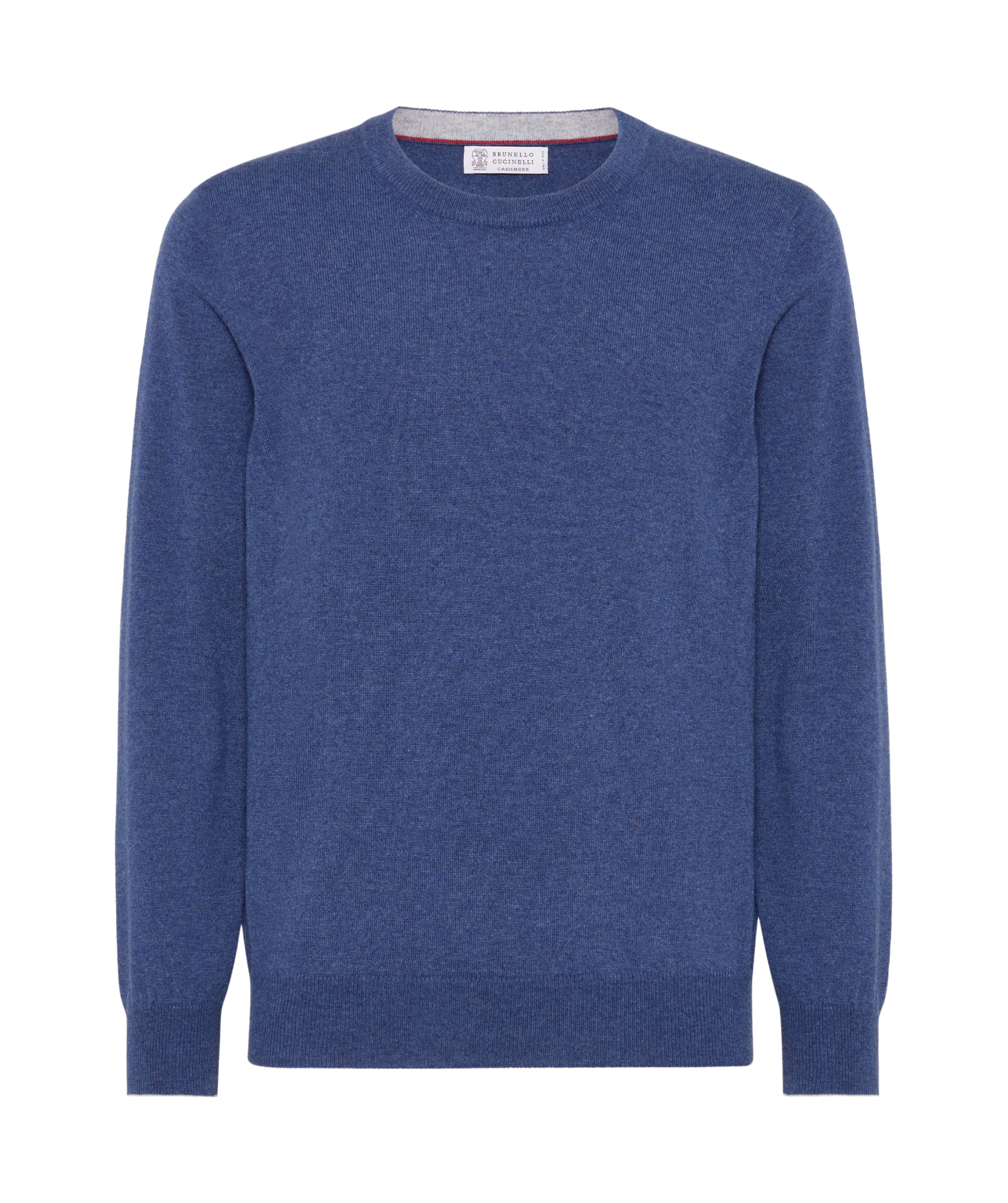 Brunello Cucinelli Crewneck Knitted Jumper In Blue