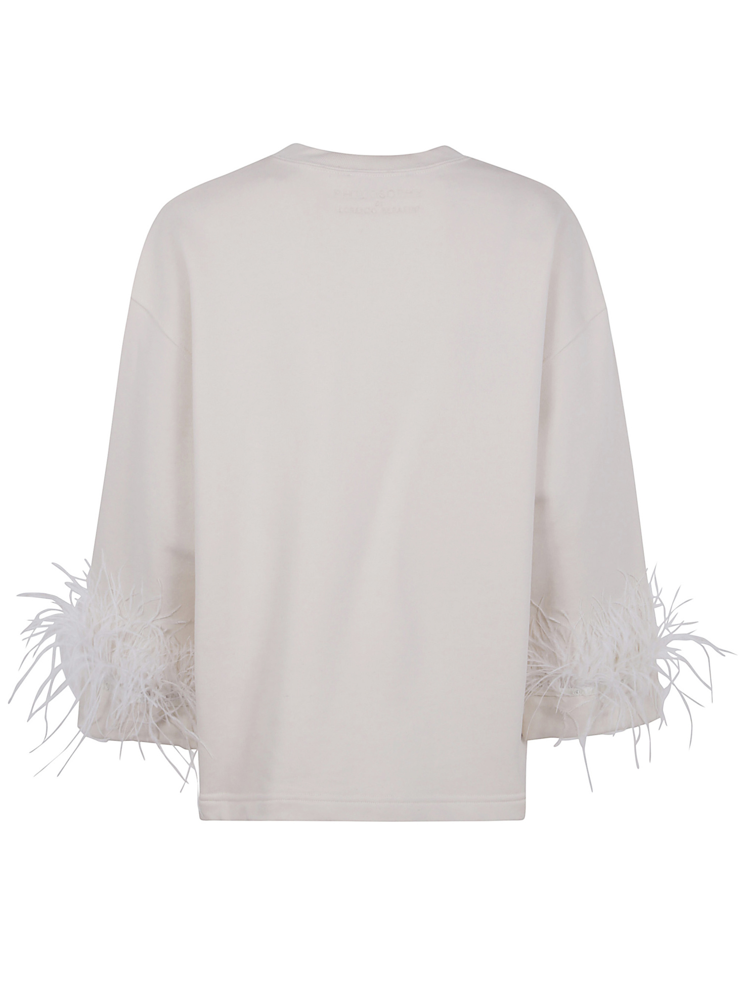 Shop Philosophy Di Lorenzo Serafini Long Sleeve Round Neck T-shirt In White