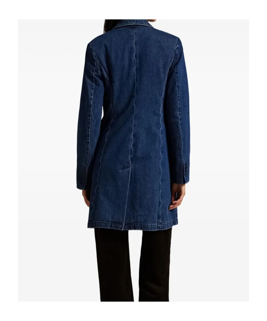 Polo Ralph Lauren Denim Double-breasted Coat In Blue