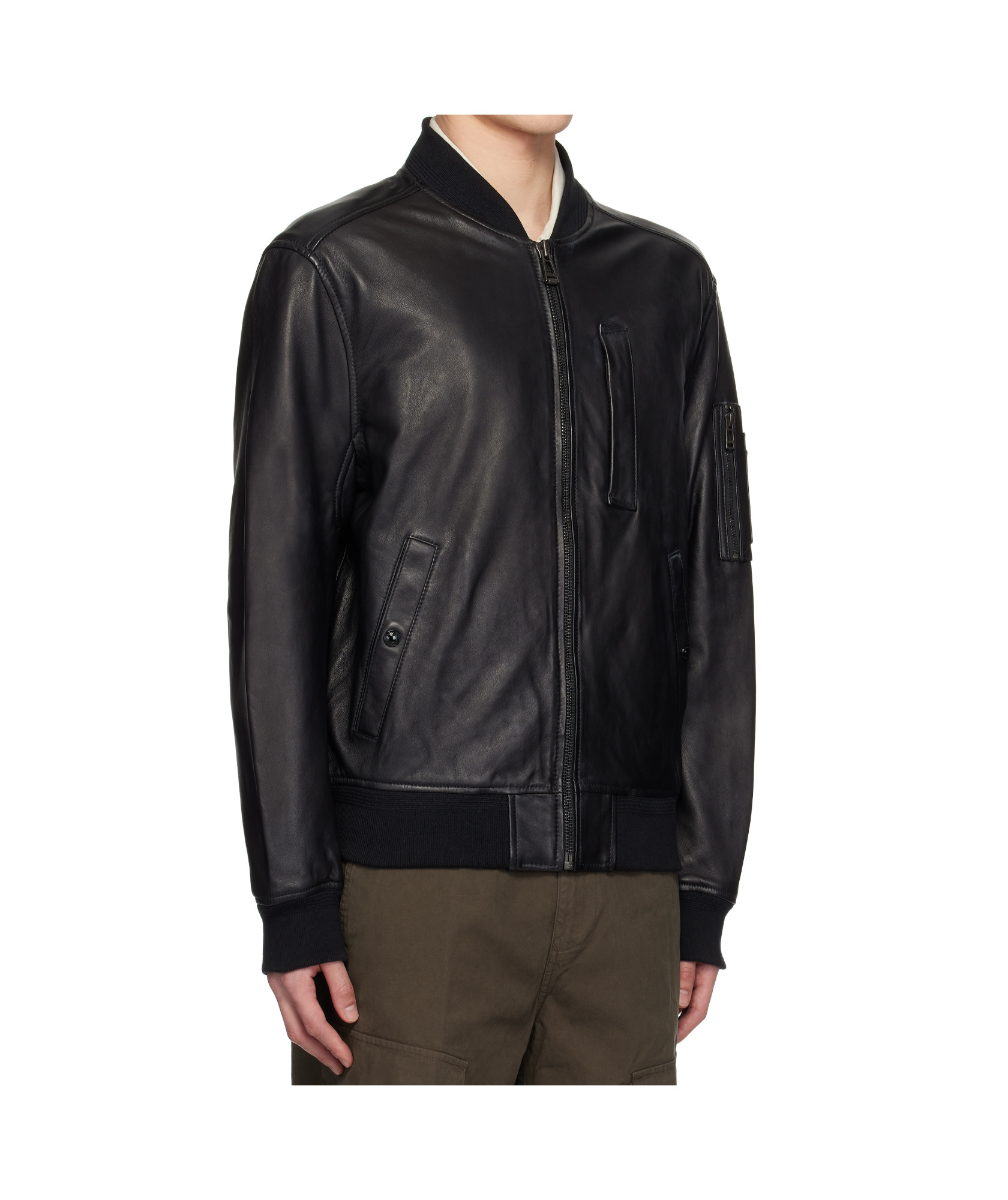 Belstaff Long Sleeve Leather Jacket