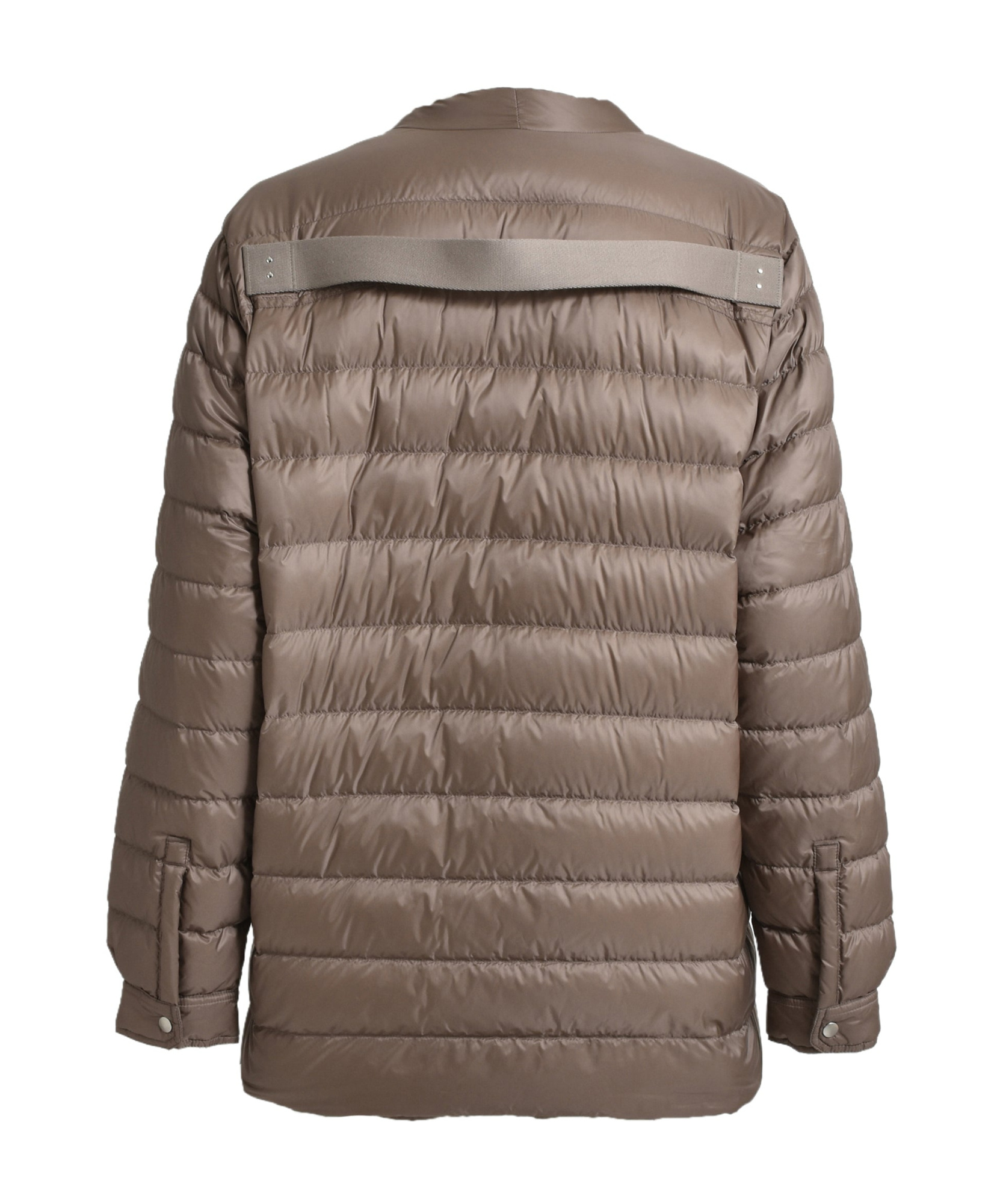 Moncler X Rick Owens Long-sleeved Down Jacket In Brown