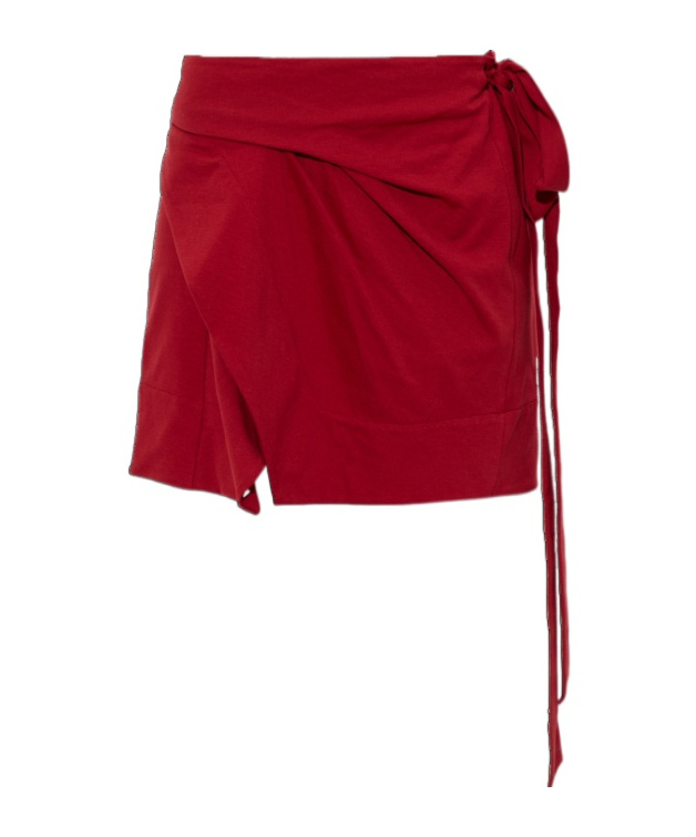 Isabel Marant Mini Wrap Skirt In Red