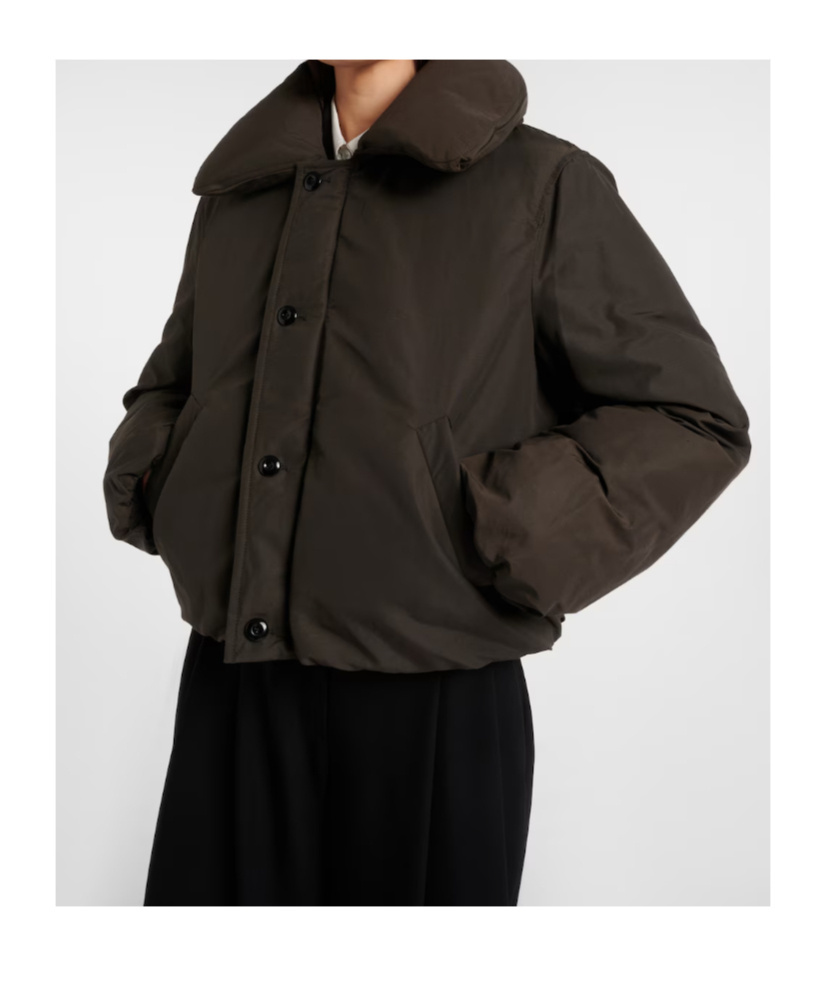 Lemaire Women Brown Water-repellent Puffer Blouson In Brown