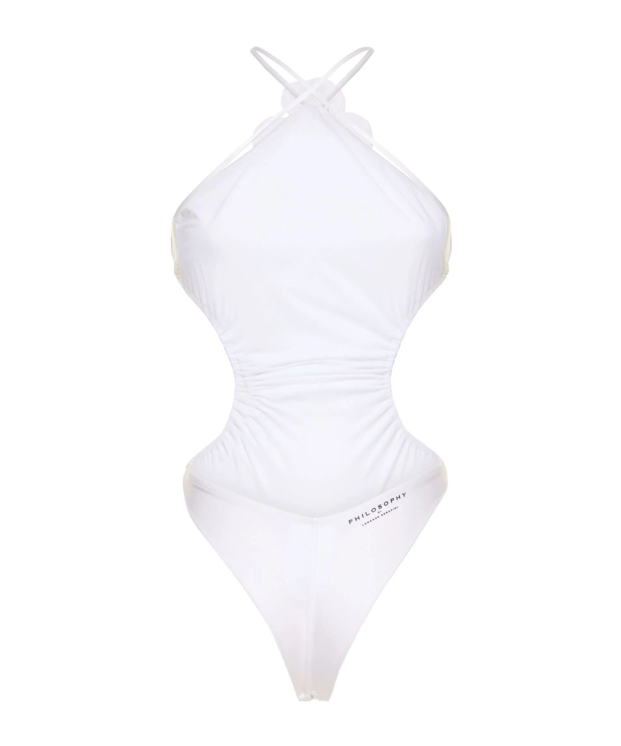 Philosophy Di Lorenzo Serafini Einteiliger Badeanzug Mit Rosenapplikation In White