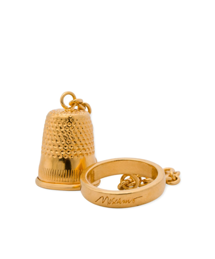 Moschino Metal Ring With Charm