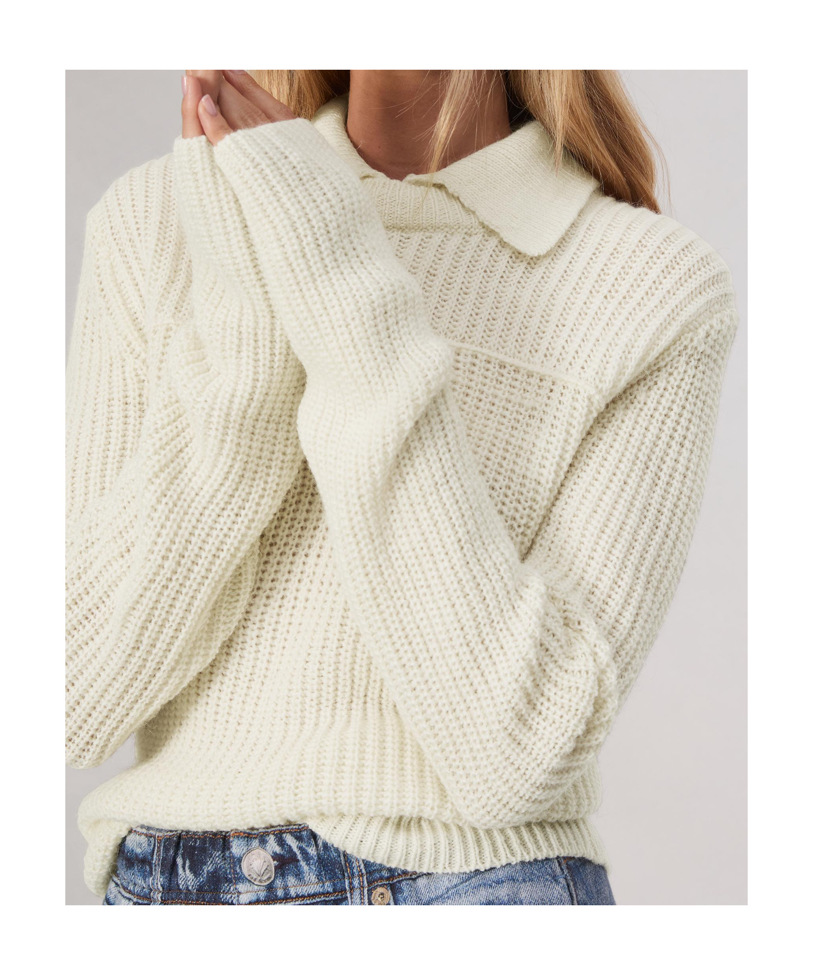 Rag & Bone Long-sleeved Sweater In Ivory